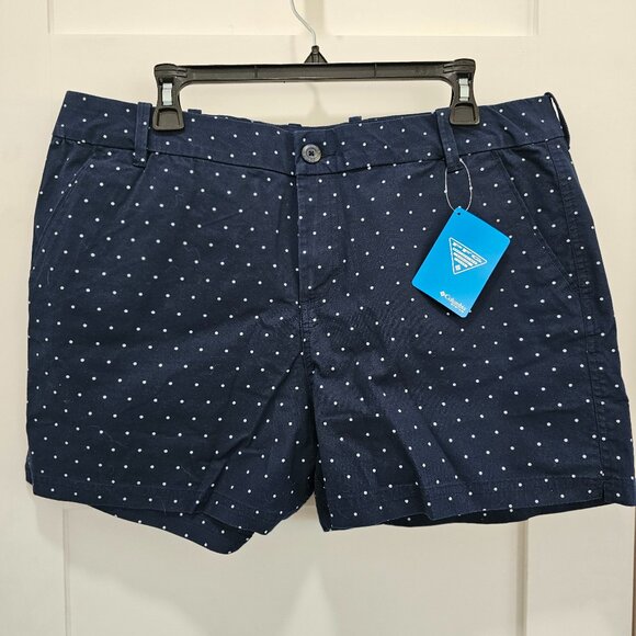 Navy Polka Dot Shorts - Picture 1 of 8